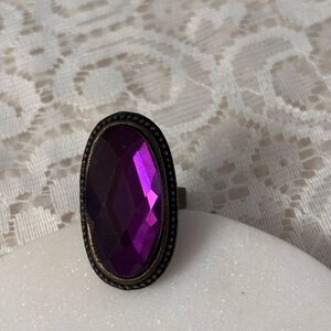 Oval Purple Gemstone Ring